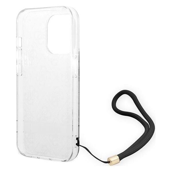 Guess Etui Guess do iPhone 14 Pro 6,1" czarny/black hardcase 4G Print Strap