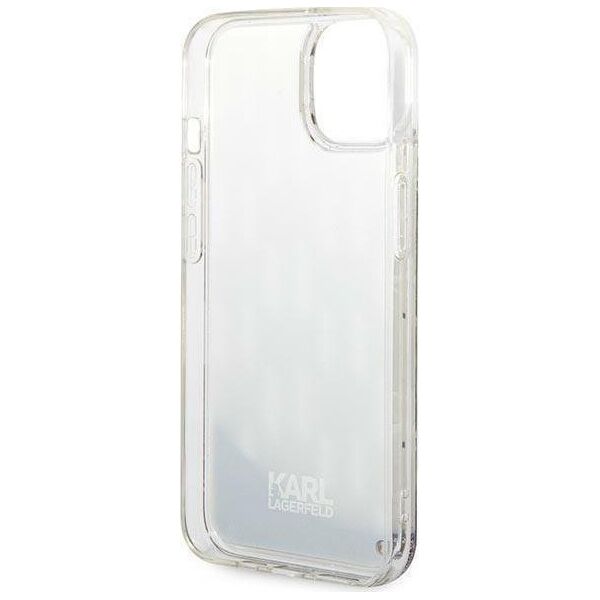 Karl Lagerfeld Etui Karl Lagerfeld do iPhone 14 Plus 6,7" hardcase srebrny/silver Liquid Glitter Monogram