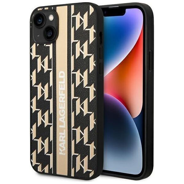 Karl Lagerfeld Etui Karl Lagerfeld do iPhone 14 Plus 6,7" hardcase brązowy/brown Monogram Stripe