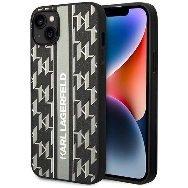 Karl Lagerfeld Etui Karl Lagerfeld do iPhone 14 Plus 6,7" hardcase szary/grey Monogram Stripe