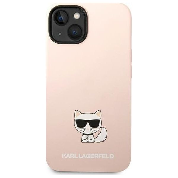 Karl Lagerfeld Etui Karl Lagerfeld do iPhone 14 Plus 6,7" hardcase jasnoróżowy/light pink Silicone Choupette Body