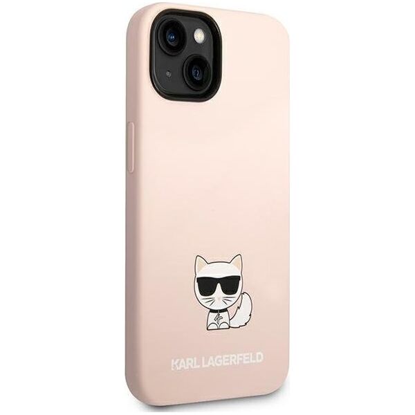 Karl Lagerfeld Etui Karl Lagerfeld do iPhone 14 Plus 6,7" hardcase jasnoróżowy/light pink Silicone Choupette Body