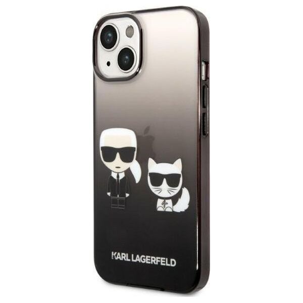 Karl Lagerfeld Etui Karl Lagerfeld do iPhone 14 Plus 6,7" hardcase czarny/black Gradient Ikonik Karl & Choupette