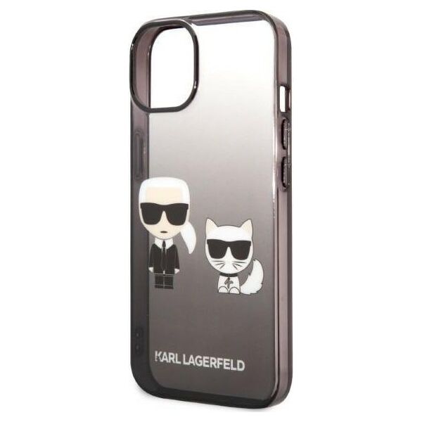 Karl Lagerfeld Etui Karl Lagerfeld do iPhone 14 Plus 6,7" hardcase czarny/black Gradient Ikonik Karl & Choupette