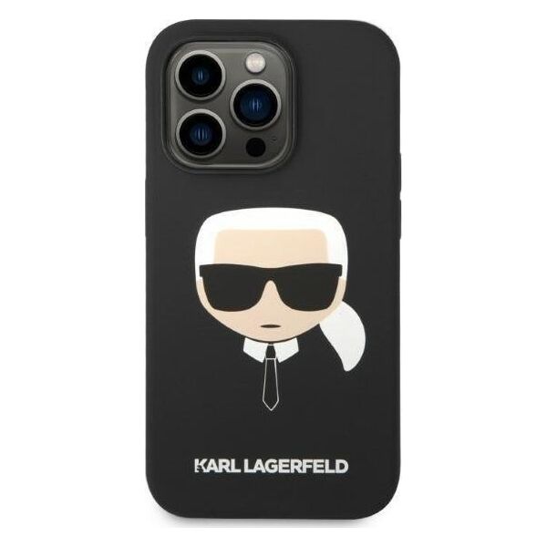 Karl Lagerfeld Etui Karl Lagerfeld do iPhone 14 Pro 6,1" hardcase czarny/black Silicone Karl`s Head Magsafe