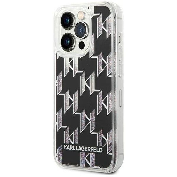 Karl Lagerfeld Etui Karl Lagerfeld do iPhone 14 Pro Max 6,7" hardcase czarny/black Liquid Glitter Monogram