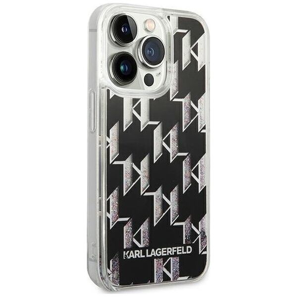 Karl Lagerfeld Etui Karl Lagerfeld do iPhone 14 Pro Max 6,7" hardcase czarny/black Liquid Glitter Monogram