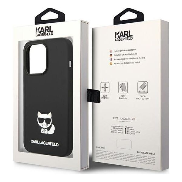 Karl Lagerfeld Etui Karl Lagerfeld do iPhone 14 Pro 6,1" hardcase czarny/black Silicone Choupette Body