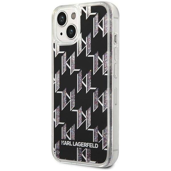 Karl Lagerfeld Etui Karl Lagerfeld do iPhone 14 Plus 6,7" hardcase czarny/black Liquid Glitter Monogram