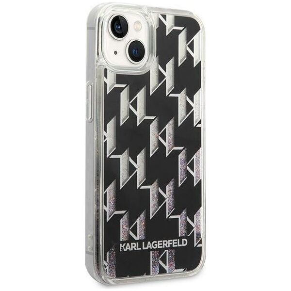 Karl Lagerfeld Etui Karl Lagerfeld do iPhone 14 Plus 6,7" hardcase czarny/black Liquid Glitter Monogram