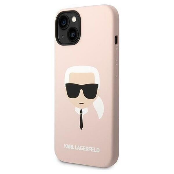 Karl Lagerfeld Etui Karl Lagerfeld do iPhone 14 Plus 6,7" hardcase różowy/pink Silicone Karl`s Head