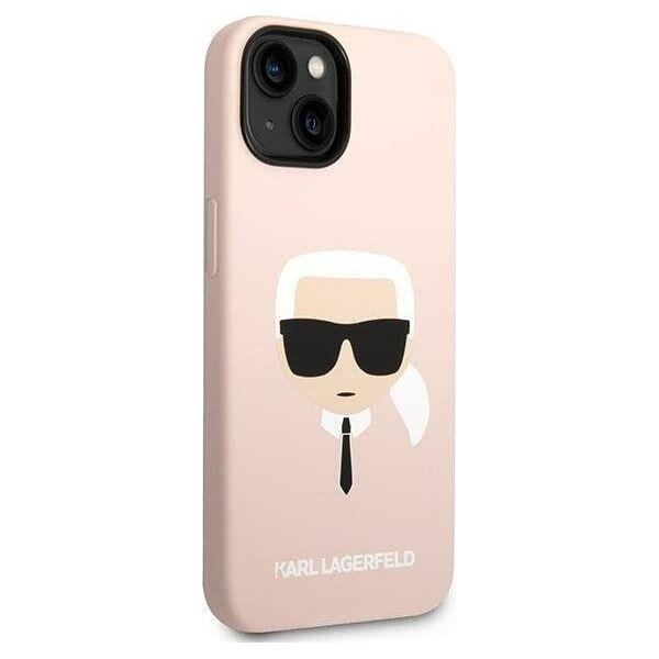 Karl Lagerfeld Etui Karl Lagerfeld do iPhone 14 Plus 6,7" hardcase różowy/pink Silicone Karl`s Head