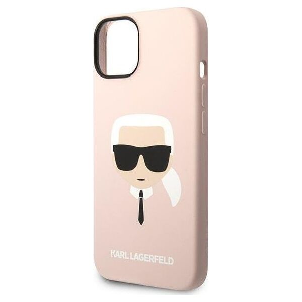 Karl Lagerfeld Etui Karl Lagerfeld do iPhone 14 Plus 6,7" hardcase różowy/pink Silicone Karl`s Head