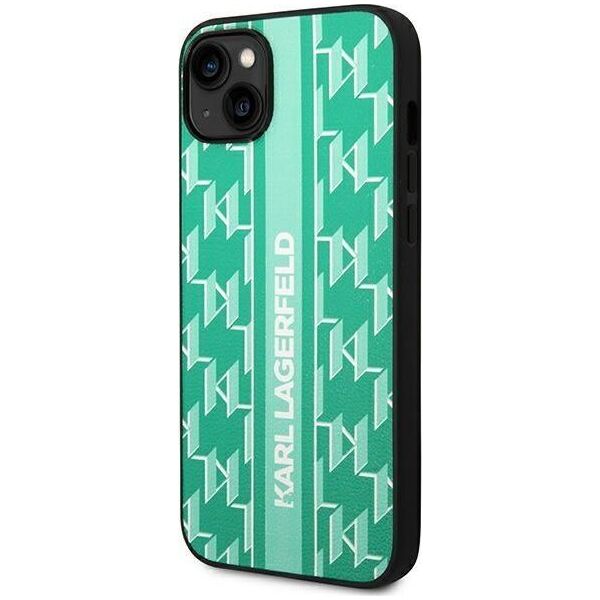 Karl Lagerfeld Etui Karl Lagerfeld do iPhone 14 Plus 6,7" hardcase zielony/green Monogram Stripe