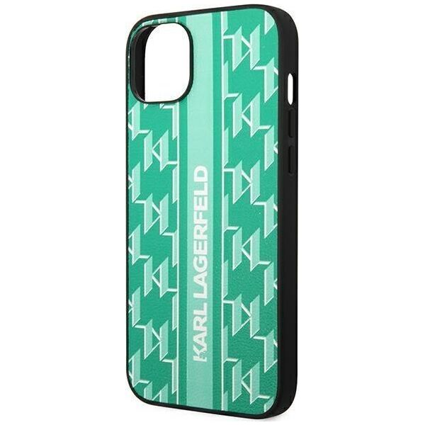 Karl Lagerfeld Etui Karl Lagerfeld do iPhone 14 6,1" hardcase zielony/green Monogram Stripe