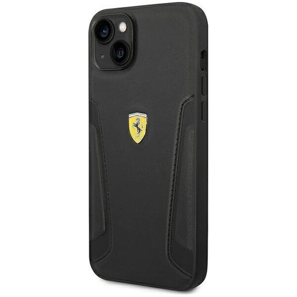 Ferrari Etui Ferrari do iPhone 14 Plus 6,7" czarny/black hardcase Leather Stamp Sides