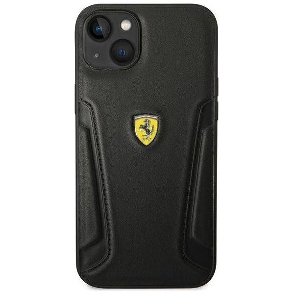 Ferrari Etui Ferrari do iPhone 14 Plus 6,7" czarny/black hardcase Leather Stamp Sides