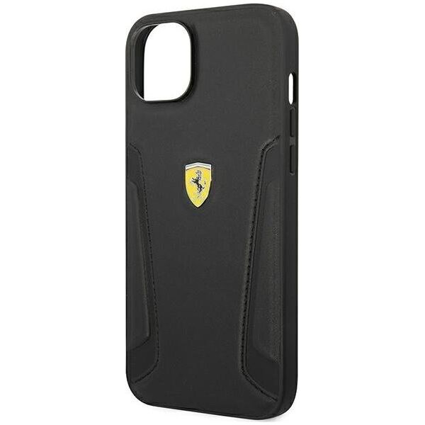 Ferrari Etui Ferrari do iPhone 14 Plus 6,7" czarny/black hardcase Leather Stamp Sides