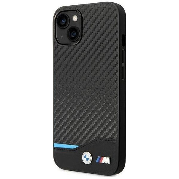 BMW Etui BMW do iPhone 14 Plus 6,7" czarny/black Leather Carbon