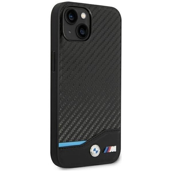 BMW Etui BMW do iPhone 14 Plus 6,7" czarny/black Leather Carbon