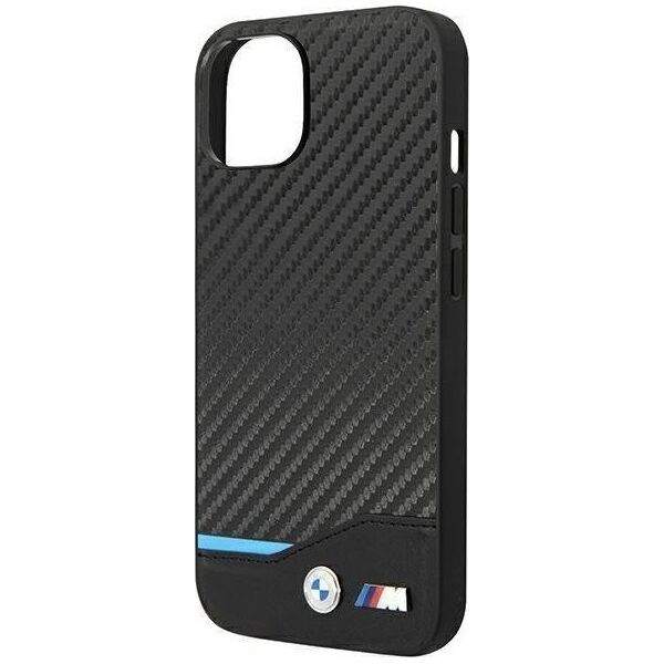 BMW Etui BMW do iPhone 14 Plus 6,7" czarny/black Leather Carbon