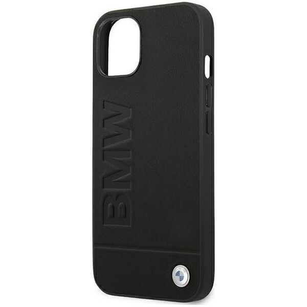 BMW Etui BMW do iPhone 14 Plus 6,7" czarny/black Leather Stamp