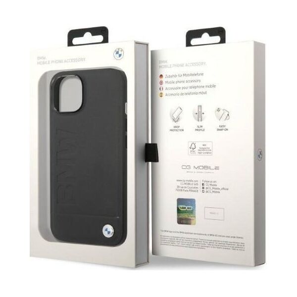 BMW Etui BMW do iPhone 14 Plus 6,7" czarny/black hardcase Signature Logo Imprint Magsafe