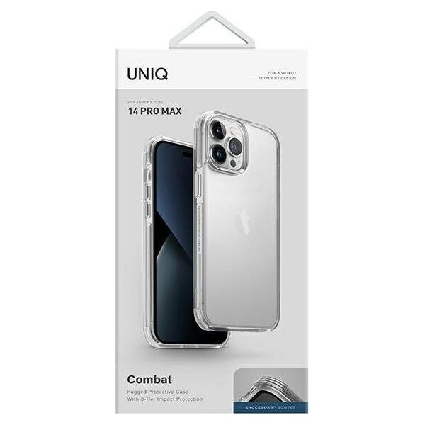 Uniq UNIQ etui Combat do iPhone 14 Pro Max 6,7" przeźroczysty/ Crystal clear