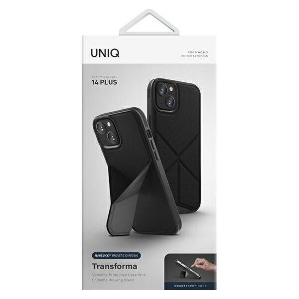 Uniq UNIQ etui Transforma do iPhone 14 Plus 6,7" Magclick Charging czarny/ebony black