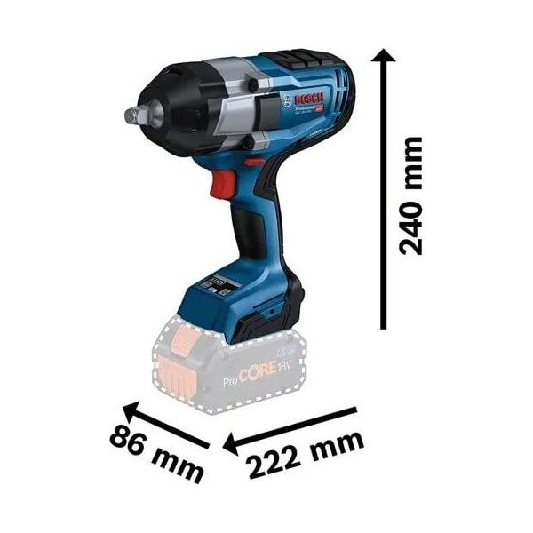 Klucz udarowy Bosch  GDS 18V-1000 18 V 1/2"