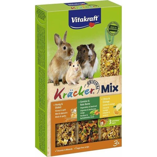 Vitakraft Vitakraft Kracker Kolby Gryzoń Trio-Mix Cytrusy & Miód & Warzywa 3 szt.