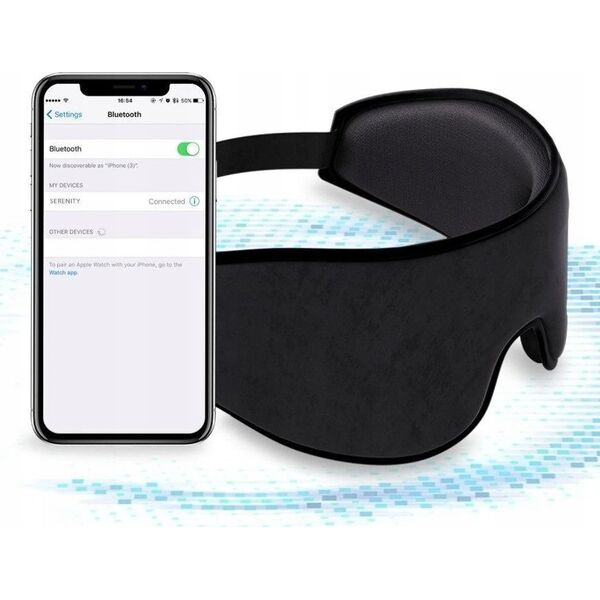 Opaska Maska na Oczy do Spania Wbudowane Słuchawki Bluetooth 5.0 11h / Jabees Serenity