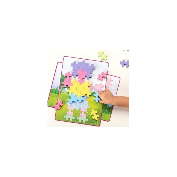 Klocki PlusPlus Big Pastel 60 el. - puzzle obrazkowe