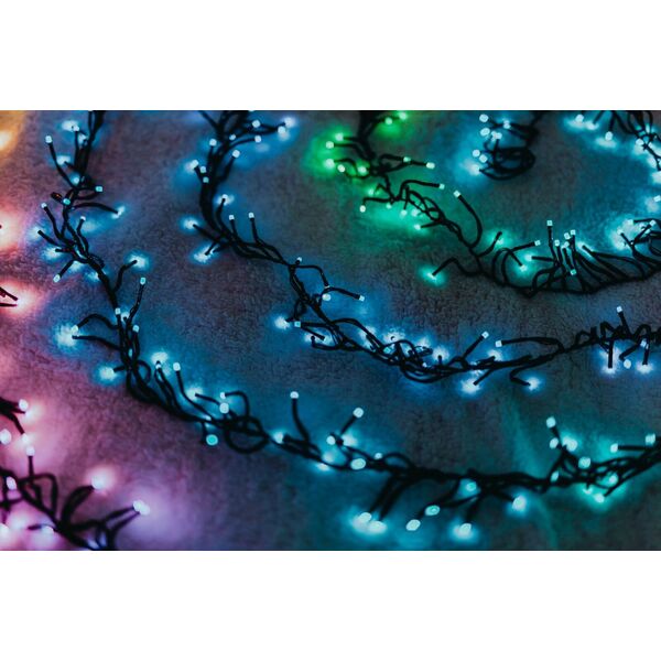 Twinkly Inteligentne lampki dekoracyjne Cluster 400 LED RGB 6 m kiść, girlanda, sterowane aplikacją