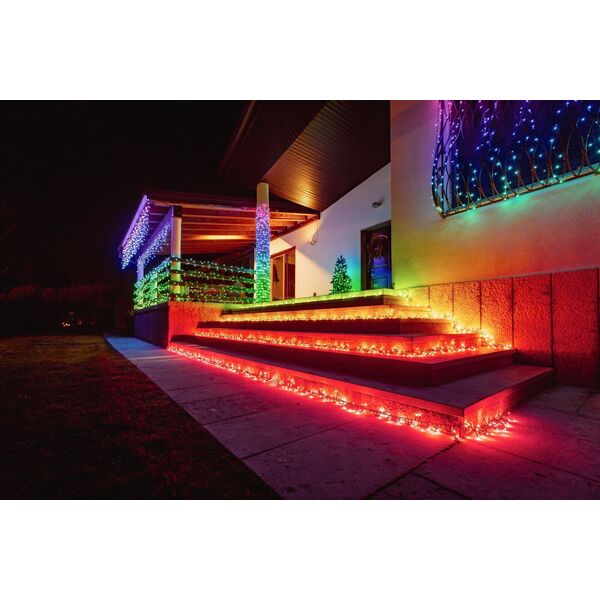 Twinkly Inteligentne lampki dekoracyjne Cluster 400 LED RGB 6 m kiść, girlanda, sterowane aplikacją