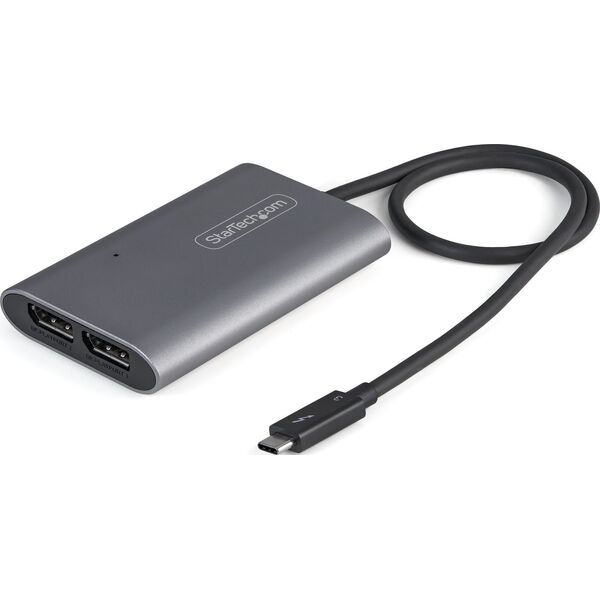 Adapter USB StarTech StarTech TB32DP14 adapter kablowy 0,46 m Thunderbolt 3 2 x DisplayPort Srebrny