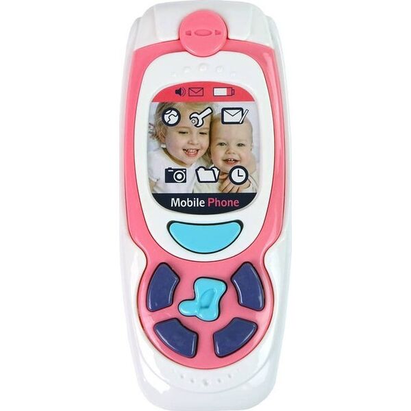 LeanToys Dziecięcy Edukacyjny Telefon Komórkowy Melodia Różowy