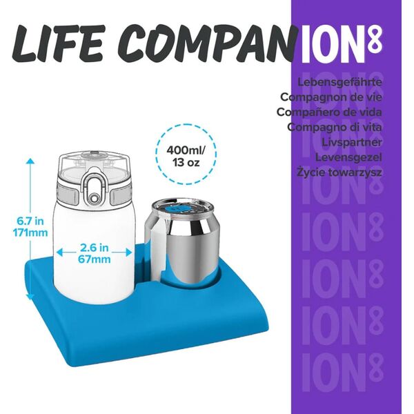 ion8 Butelka bidon na wodę dla dzieci ION8 I8RF350PVHHOG 350 ml jeże