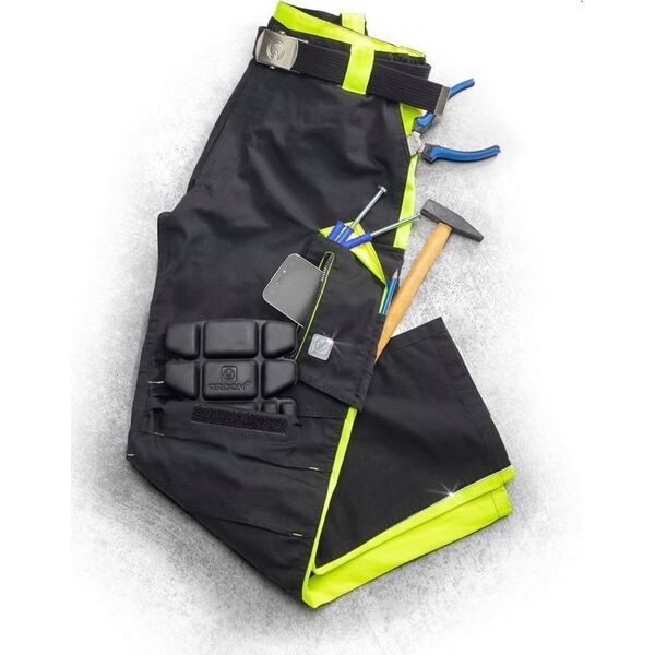 Ardon NEON H6471 - spodnie zimowe do pasa z kieszenią na nakolannki 2XL