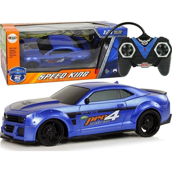LeanToys Auto sportowe 1:24 zdalnie sterowane niebieskie