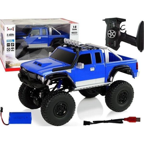 LeanToys Auto Off- Road R/C 2.4G Climbing Car 1:8 niebieski