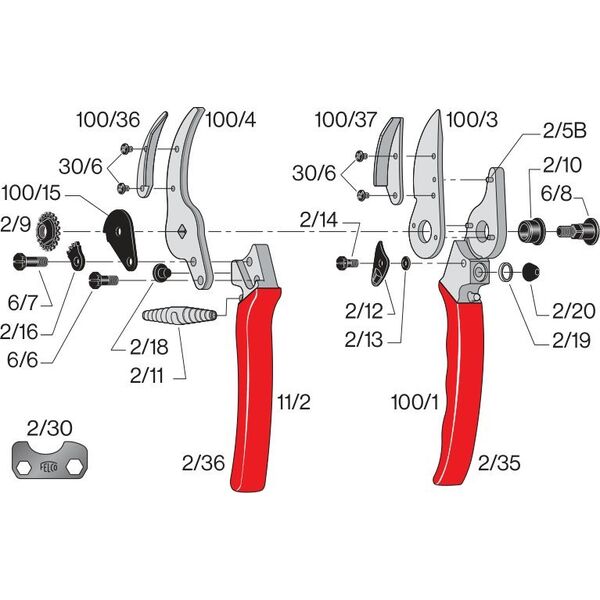 Sekator Felco 100 nożycowy