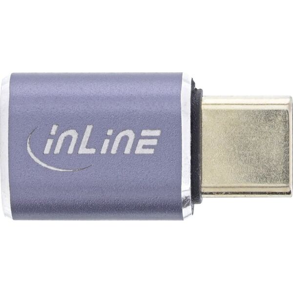 Adapter USB InLine InLine® USB4 Adapter, USB Type-C male/female, aluminium, grey