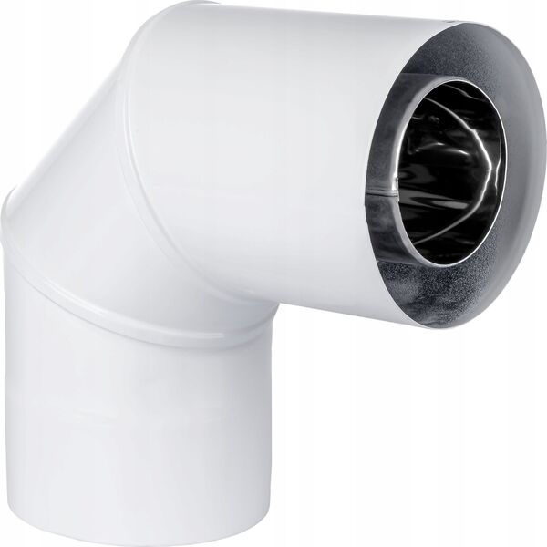 SpiroFlex 60/100 kolano dwuścienne 90 białe
