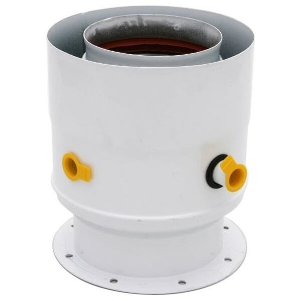 SpiroFlex Adapter F 60/100-80/125 z króćcami biały