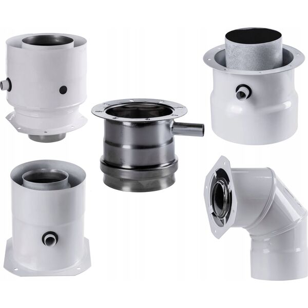 SpiroFlex Adapter 80/125 prosty biały do kotłów ACV