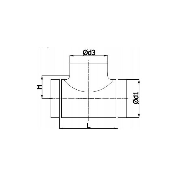 SpiroFlex Trójnik DN 200, 90°