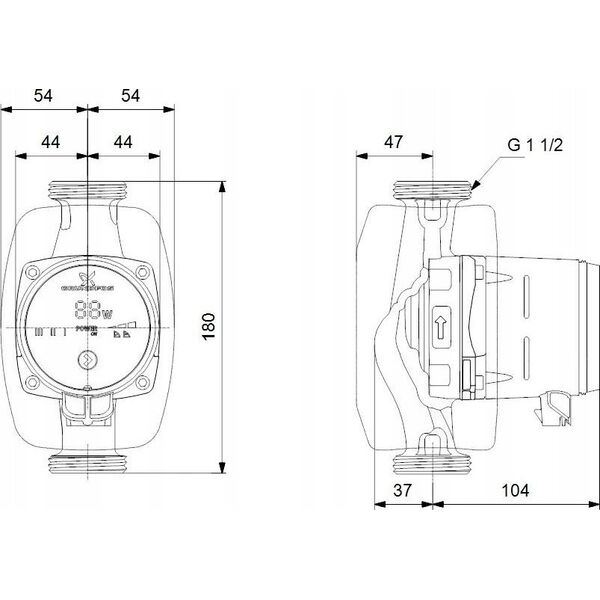 Grundfos Pompa obiegowa c.o - ALPHA1 25-60 N 180 1x230V 50Hz 6HDH