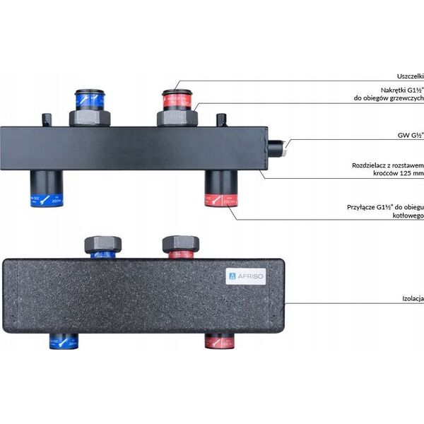Afriso Sprzęgło hydrauliczne HW do rozdzielacza KSV 125, 70 kW (S)A