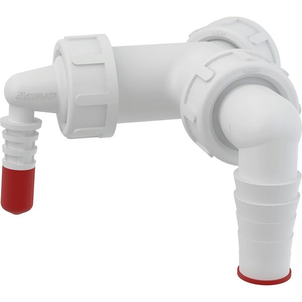 ALCADRAIN Podwójne kolano G1/8–23 z zaworem- P149Z